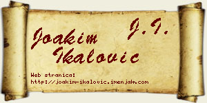 Joakim Ikalović vizit kartica